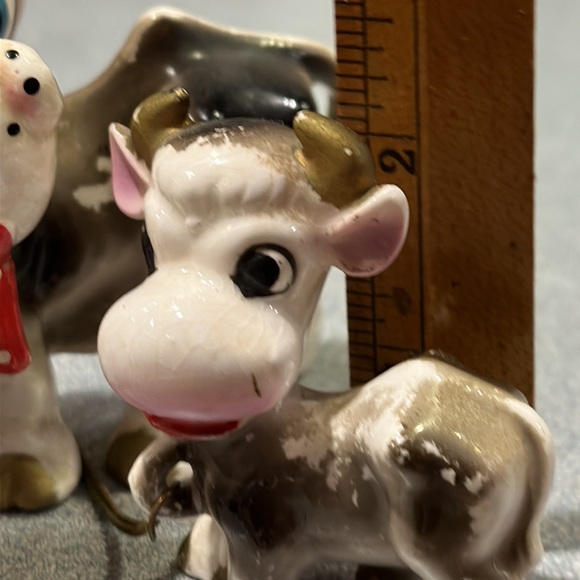 Vintage Japanese Animal Ceramic ANTHROPOMORPHIC cow Family Figurines - Picture 15 of 16